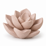 Full Bloom tabletop sculpture in Soft Blush: white view