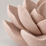 Full Bloom tabletop sculpture in Soft Blush: detail view