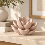 Full Bloom tabletop sculpture in Soft Blush: shelf view