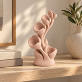 Inflorescence tabletop sculpture in Soft Blush: shelf view