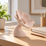 Sunward tabletop sculpture in Soft Blush: desk view