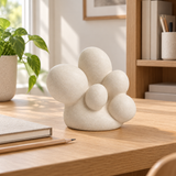 Cluster tabletop sculpture in Warm Ivory: desk view