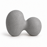 Division tabletop sculpture in Smoke Gray: white view