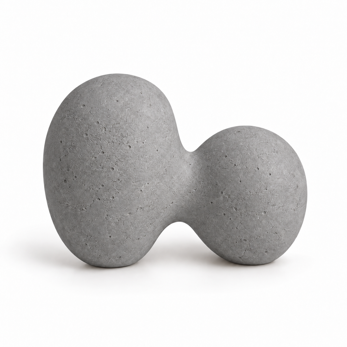 Division tabletop sculpture in Smoke Gray: white view
