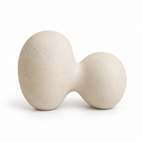 Division tabletop sculpture in Warm Ivory: white view