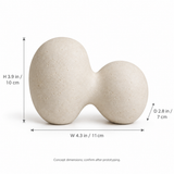 Division tabletop sculpture in Warm Ivory: size view