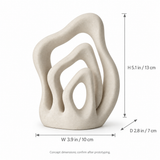 Membrane tabletop sculpture in Warm Ivory: size view