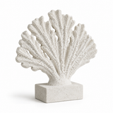 Sea Fan tabletop sculpture in Sand White: white view