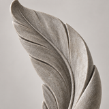 Feather Trace tabletop sculpture in Stone Gray: detail view