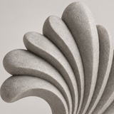 Plume tabletop sculpture in Stone Gray: detail view