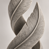 Updraft tabletop sculpture in Stone Gray: detail view