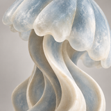 Drifting Light tabletop sculpture in Mist Blue And Ivory: detail view