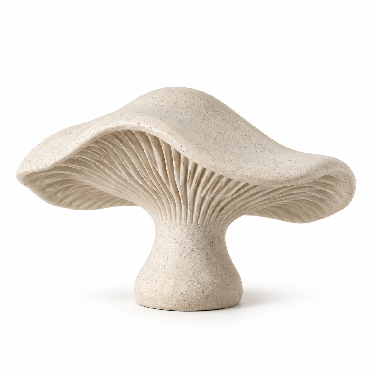 Canopy tabletop sculpture in Warm Cream: white view