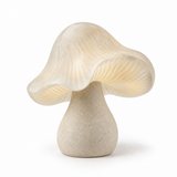 Glowcap tabletop sculpture in Warm Cream: white view