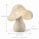 Glowcap tabletop sculpture in Warm Cream: size view