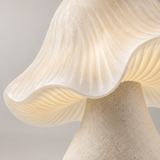 Glowcap tabletop sculpture in Warm Cream: detail view