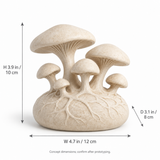 Network tabletop sculpture in Warm Cream: size view