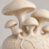 Network tabletop sculpture in Warm Cream: detail view