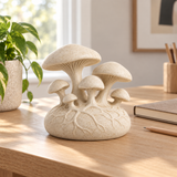 Network tabletop sculpture in Warm Cream: desk view