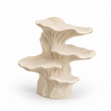 Shelf tabletop sculpture in Warm Cream: white view