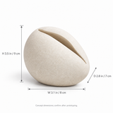 Dormant tabletop sculpture in Warm Ivory: size view