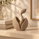 First Sprout tabletop sculpture in Earth Clay: shelf view