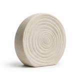Seed Ring tabletop sculpture in Warm Ivory: white view