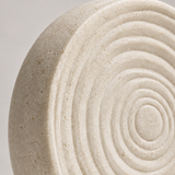 Seed Ring tabletop sculpture in Warm Ivory: detail view