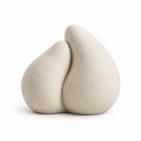Twin Seed tabletop sculpture in Warm Ivory: white view