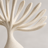 Windborne tabletop sculpture in Warm Ivory: detail view
