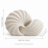 Tidal Line tabletop sculpture in Shell White: size view