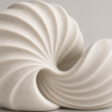 Tidal Line tabletop sculpture in Shell White: detail view
