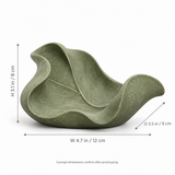 Autumn Fold tabletop sculpture in Muted Sage Green: size view