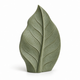 Vein tabletop sculpture in Muted Sage Green: white view