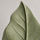 Vein tabletop sculpture in Muted Sage Green: detail view