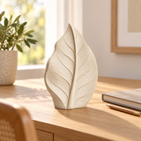 Vein tabletop sculpture in Warm Ivory: desk view