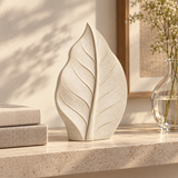 Vein tabletop sculpture in Warm Ivory: shelf view