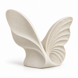 Day & Night tabletop sculpture in Matte Ivory: white view