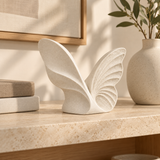 Day & Night tabletop sculpture in Matte Ivory: shelf view
