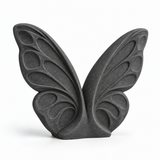 Open Wings tabletop sculpture in Charcoal: white view