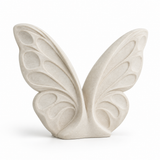 Open Wings tabletop sculpture in Matte Ivory: white view