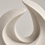 Wing Loop tabletop sculpture in Matte Ivory: detail view